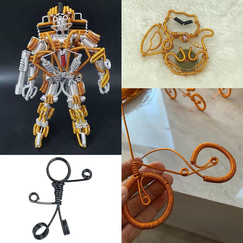 POPOYU 50 m Aluminium Wire 1 mm, Craft Wire Silver