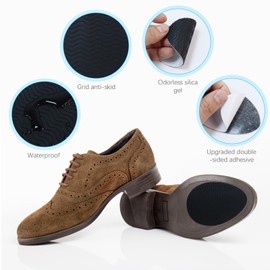 8 PCS Self-Adhesive Non-Slip Shoe Pads for Bottom of Shoes for Shoes and Heels,Sole Guard to Protect & Restore Shoe Soles (Silicone, 3.5 inch)