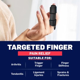 Dr. Arthritis Trigger Finger Splint, Multifunction Finger Brace Straightener for Arthritis, Sprain & Injury Support, Mallet Splint Compression that Fits Index, Middle, Ring, Pinky Joints (Black, Small)