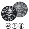 "Memento Mori" Skull Patch Latin Fabric Applique Embroidered Sticker with