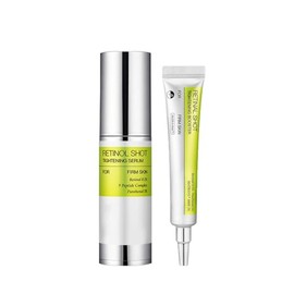 Retinol Skin Booster Serum 30ml + Retinal Shot Tightening Booster 15ml, Vita A Tightening Anti-aging Duo with Peptides, Retinol Serum, Pore Minimizer, Wrinkles & Fine Lines
