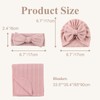 MniJiza Newborn Swaddle Blanket Baby Girls Receiving Blankets with Headband