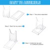 15 Pieces Clear Plastic Plate Stands,Adjustable Clear Acrylic Plastic Display