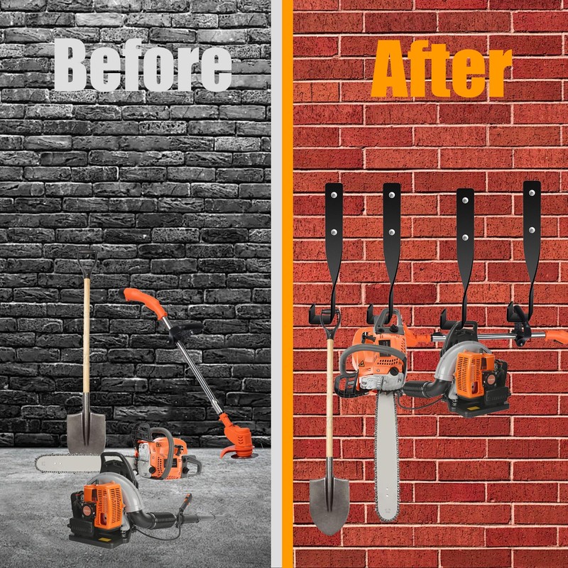 AMAMIA 4Pcs Chainsaw Holder Wall Mount,Weed Eater Hanger,String Trimmer Storger