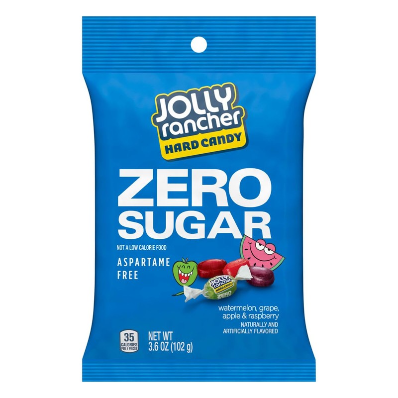 Zero Sugar JollyRanchers, 3.6 Ounce Bag (Pack of 12), Individually