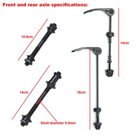 Universal Bike Quick Release Skewer Set - Compatible with Road, Mountain & BMX Bikes - Premium Hub Axle for Secure Wheel Fastening (1 Pack)