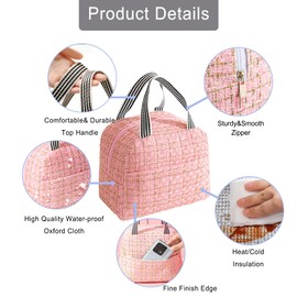 Binoster Small Cooler Bag for Women Girls Small Cooler Bag for Work School Picnic Travel Beach