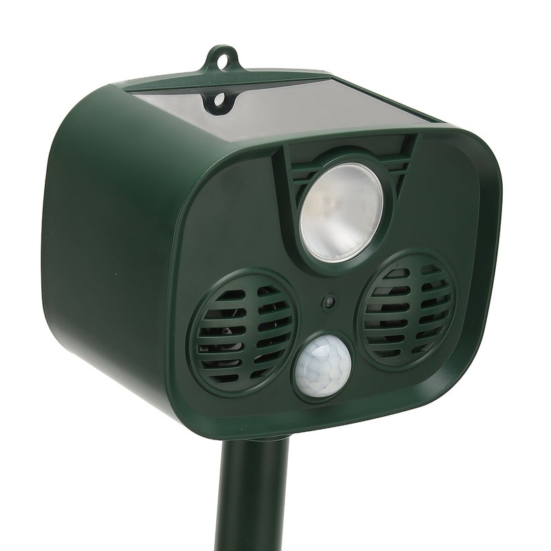 Ultrasonic Animal Repeller Solar Powered Motion Detection Animal Deterrent Device