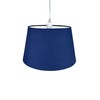 LOXTON LIGHTING Cotton Drum Shade C Navy Blue, 10 inch