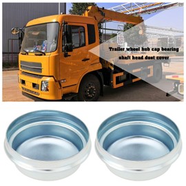 SG Store 4 x Trailer Wheel Hub Cover Bearing Dust Cover Cold Rolled Steel 64x28mm for Trailer Wheels Diameter 64mm Silver