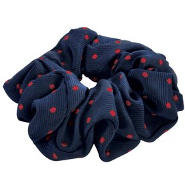 Equetech Polka Dot Hair Scrunchie - Colour Burgundy/Canary Gold