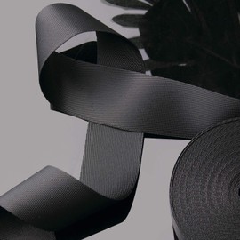 JIAKAI 2 Inch Wide 10 Yards Nylon Heavy Duty Webbing Strap，Polypropylene Heavy Straps for Bags, Hammocks, Outdoor Climbing and DIY Making Luggage Strap, Pet Collar, Backpack Repairing (Black)