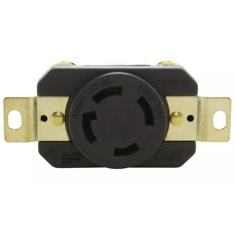 AC WORKS® 30 Amp 3-Phase 480 Volt NEMA L16-30R DIY