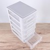 Healeved 5 Drawer Desktop Storage Organizer Clear Small Drawer Desktop