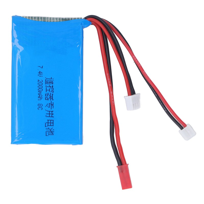 RC Lithium Battery 2S 7.4V 2000MAH Powerful Circuit Protection Light