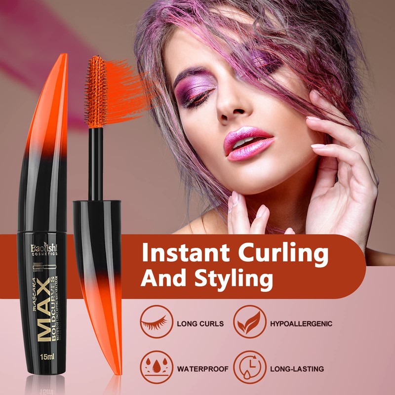 Joyeee 6 Colors Waterproof Colored Mascara Set, Lengthening, Volumizing, Long-Lasting,