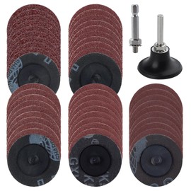 SPEEDWOX #36#60#80 120# 240# 50pcs Roll Lock Sanding Disc Roll Lock Disc Quick Change Sanding Disc Quick Change Sanding Pad Sanding Disc Sanding Pad Holder Aluminum Oxide Quick Change Polishing Disc