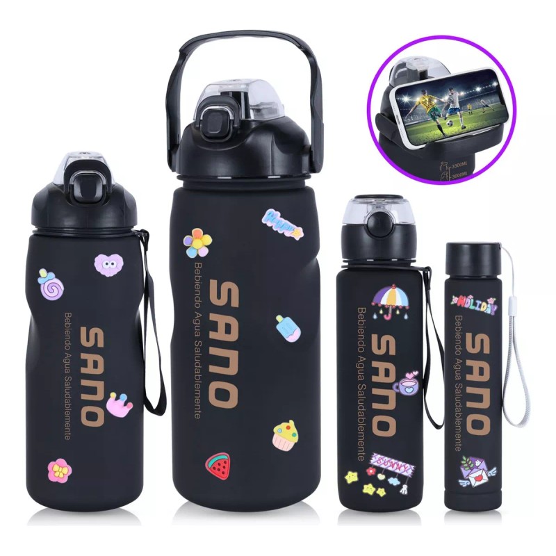Trixter Botella De Agua Deportiva Alta Calidad 3pzs Pareja Familia