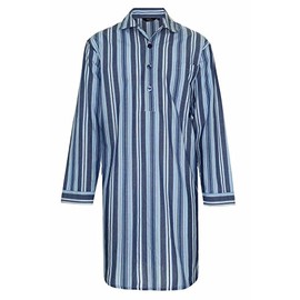 Champion Men's Westminster Polycotton Summer Striped Nightshirt (4XL) Navy