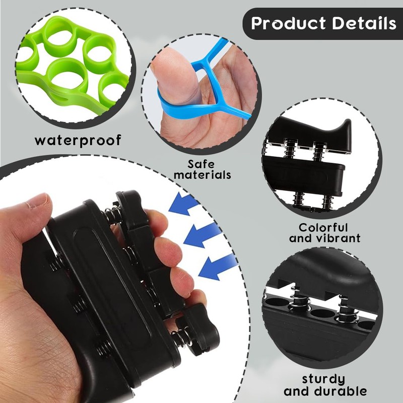 HABNI 5 Pcs Grip Strength Trainer Finger Trainer Forearm Strengthener