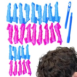 No need for a beauty salon. Men's Hair Perm Band, Self Perming Hair Curler Roller, 20 Rolls, Easy Perm at Home, Time Saving, Spiral Perm, Twist Perm, Unisex, Beauty Salon Grade Perm, For Long Hair Length 4.3 - 5.9 inches (11 - 15 cm) (Curly Perm)