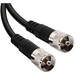 Ullnosoo RG8x Coaxial Cable, 2 Pack 3ft CB Radio Jumper Cable PL259 UHF Patch Cord 50 ohm Low Loss for Ham, Antenna Analyzer, Dummy Load and SWR Meter