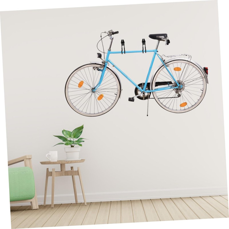Tofficu 2pcs Wall-Mounted J Shape Double Hooks Heavy Duty Garage