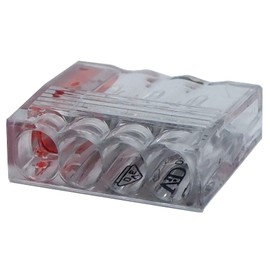 ViD® VDE VC04 Connection Terminals Diameter 0.5 - 2.5 mm² 4-Pin Red Pack of 100