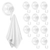 12 Pcs Suction Cup Hooks for Shower, Clear Shower Suction