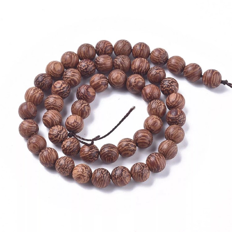 Unbranded Natural Dracaena Draco(Dragon Tree) Wooden Beads, Round, 8mm, Hole-1.2mm.16.