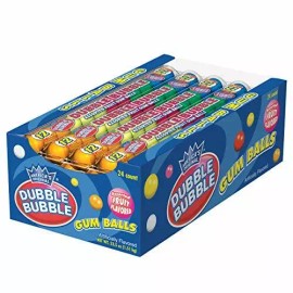 Tootsie Roll Dubble Bubble Gumballs 12-Gumball Tubes in Assorted Fruit Flavors (24-Pack)