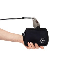 Golf Club Cleaner for Golf Bag - Golf Ball Cleaner Pouch - Waterproof Inside and Dry Outside - Golf Club Brush and Groove Cleaner in One - Golf Ball Washer - Golf Club Bag Accessories