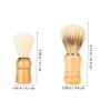Minkissy 6pcs Beard Brush for Men Wood Handle Shaving Brush