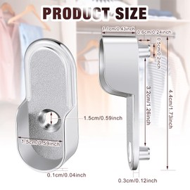 6 Pieces Clothes Rail Holder Wardrobe Rail Bracket Cupboard Tube Bearing Nickel-Plated Silver Wardrobe Rail Bracket 15 mm Wardrobe Flange Rail Bracket and 6 Pieces Screws Polished