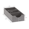 Household Essentials Grey 727-1 Deep 3 Section Drawer Organizer Box