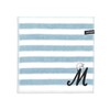 MOOMIN Initial Stitch Moomin Towel Handkerchief BM Blue Initial M