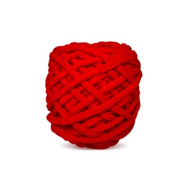 Super Bulky Chenille Yarn #6 for Crocheting & Knitting – Soft, Chunky, Fluffy Yarn with Velvety Texture Ideal for Baby Blankets, Plush Toys, Amigurumi, DIY Crafts and Cozy Accessories (Red Kiss)