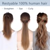 FUOTONBUTY Claw Clip Ponytail Extension 100% Real Remy Human Hairpiece