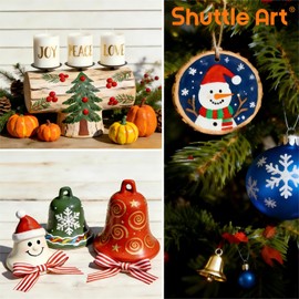 Shuttle Art Acrylic Paint Set, 36 Colors Acrylic Paint with Brushes & Palette, 2oz/60ml Bottles, Rich Pigments Non-toxic for Artists Kids & Adults, Painting on Canvas Rocks Ceramic Wood