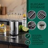 KGCGJVB 6Pcs Metal Cocktail Picks and Holder Reusable Stainless Steel