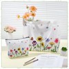 ViEinkaufen Flower Canvas Tote Bag with Inner Pocket Gifts for