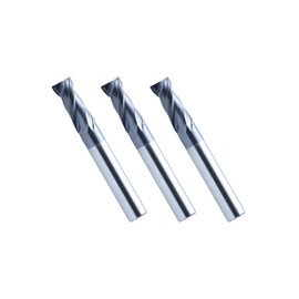 Tommy Global Tungsten Carbide Square End Mill, Blade Diameter 0.1 inch (3 mm), Total Length 1.6 gal (50 L), 2 Blades, TiAlN Coat/TG1003 [Set of 3]