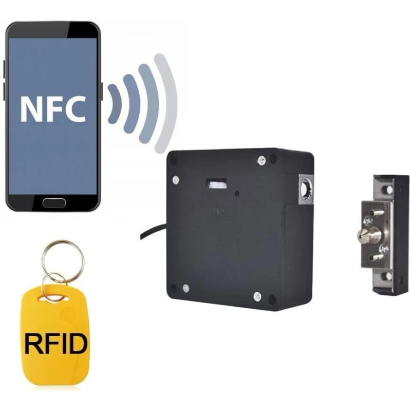 Tokatuker Invisible Electronic Cabinet Lock Hidden NFC Lock DIY RFID