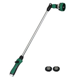 Seatern Watering Wand for Garden Hose, 30 Inch, 10 Spray Patterns, Thumb Control Garden Hose Nozzle, Adjustable Water Sprayer with Pivoting Head, Ideal for Hanging Baskets, Plants, and Shrubs, Green