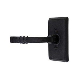 Wrought Steel Providence Door Set with San Carlos Levers Right Hand Privacy Matte Black