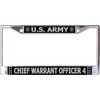 U.S. Army Chief Warrant Officer 4 Chrome License Plate Frame