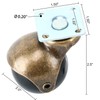 Homend 4-Pack Antique Copper Ball Caster for Sofa Furniture,Bench &