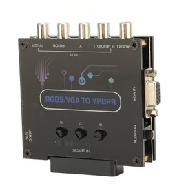 RGBS VGA SCART to YPBPR Converter, RGBS VGA SCART to YPBPR Video Transcoding Converter Video Adapter for SFC for Genesis for N64 for Dreamcast for Wii for MD for Saturn