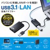 Sanwa Supply USB-C VLAN3BK USB 3.1 to LAN Adapter with