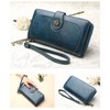 Women PU Leather Credit Card Holder Large Capacity Wallet Zipper